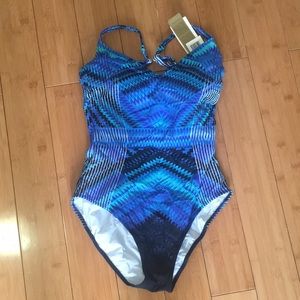 Gottex Blue Patterned Swimsuit